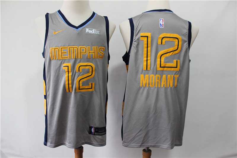 Grizzlies 12 Ja Morant Gray City Edition Nike Swingman Jersey,We sell and wholesale Grizzlies 12 Ja Morant Gray City Edition Nike Swingman Jersey on line form chian!